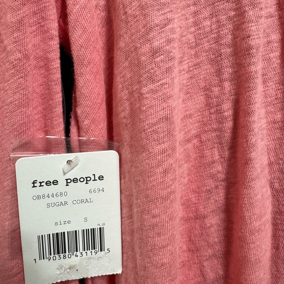 Free People Women's Down Under Henley | Size Small | Color Coral | NWT - Picture 4 of 6